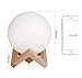 IDEAcone 16 Colors Moon Lamp, LED Moon Light, Rechargable 3D Printing Lamp, 16 Colors Nursery Décor Night Light Luna Light With Stand & Remote Control & Pendant Tool in 5.9” for Kids, Birthday, Holida