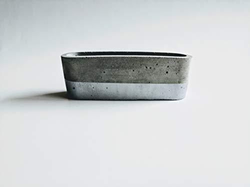 Silver Concrete Cement Minimalist Business Card Holder