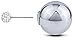STEVEN G Double Sided Reversible Stainless Steel Ball Stud Earrings Czech Crystals Hand Set High Polished
