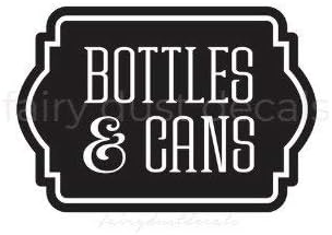 gwcdeccal Recycling Decal Bottles and Cans Sticker Glass and Metal Bottles and Cans Decal for Recycling Bin Trash Bin Vinyl Decal Label Sticker