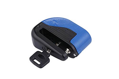 I-MART Alarm Disc Lock, Anti Thief Brake Disk Wheel Security Lock 110db 6mm Pin for Motorcycle, Bike (Blue)