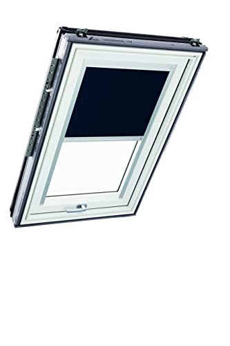 Original Roto Verdunkelungsrollo ZRV - Nahezu vollständige Verdunkelung - Führungsschiene Silber - Dachfenster Baureihe Designo R6/R8, i8 und Classic 64/84 - Größe 065/098 | 06/09 - Farbe Blau