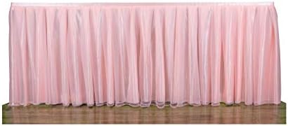 Amazon Com Memory Kidz 6 Ft Pink Fluffy Elegant Tulle Table Skirt