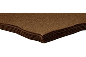 HIPGIRL Felt Sheets for Crafts 9x12.Acrylic Sheets Art and Craft Material.Fabric Craft Supplies,Gift Wrapping Supplies,Fabric Felt for Crafts,Sewing,Halloween Costumes-6PC Felt Fabric Brown Felt Paper