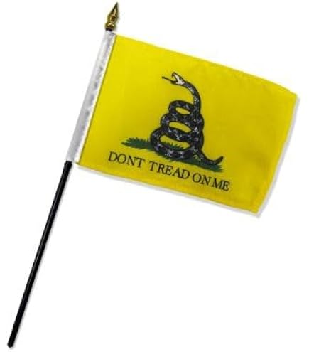 ZXvZYT 2-Pack 'Don't Tread On Me' Gadsden Flag Table Flags - Small USA Snake Desk Flags With Base - View #6