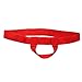 iEFiEL Mens Bare Back Sliding Ring Enhancing Strap Underwear Underpants T-Back (Red)