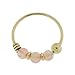 PiercingPoint Triple Pink Opal Stone 9K Solid Yellow Gold 22 Gauge Hoop Nose Ring - Cartilage Hoop - Tiny Nose Hoop - Tragus Ring