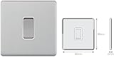 Selectric 5M-Plus 10 Amp 1 Gang Intermediate Switch Satin Chrome White Insert view 2