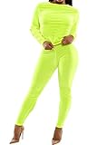 Pink Wind Women Solid Colors Long Sleeve Bandage Two Piece Tops Pants Set