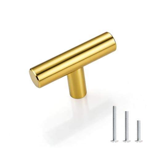 Gobrico Brushed Gold Cabinet Knobs