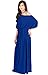 KOH KOH Womens Long Sexy One Shoulder Flowy Casual 3/4 Short Sleeve Maxi Dress