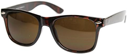 Mersinni Black Retro 80's Casual UV400 Sunglasses (Tortoise Brown, brown)
