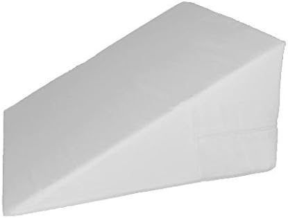 7", 10", 12"-inch Foam Bed Wedge White Zippered Cover / Pillow Replacement COVER only (For 12" Bed Wedge)