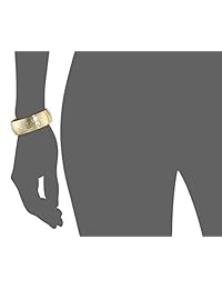 Brazalete grabado a mano con relleno de oro amarillo de 14 K.