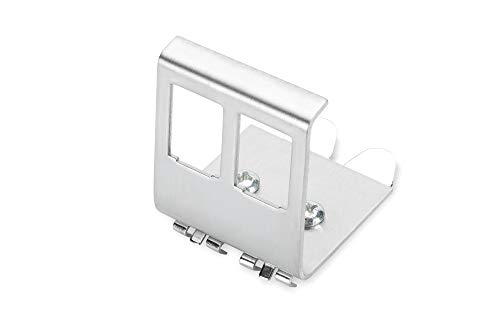 DIGITUS Hutschienen-Adapter fuer Keystone-Modul – 2 Port – 45 Grad Gewinkelt