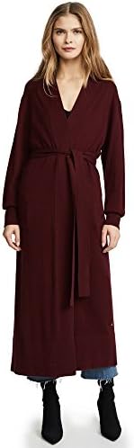 TEMPERLEY London Women's Long Shaw Knit Cardigan, Bordeaux, Large
