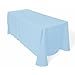 Gee Di Moda Rectangle Tablecloth - 90 x 132 Inch Baby Blue Table Cloth for 6 Foot Table with Floor-Length Drop - Heavy Duty Washable Fabric - 6 Ft Buffet Table, Holiday Party, Wedding & Baby Shower