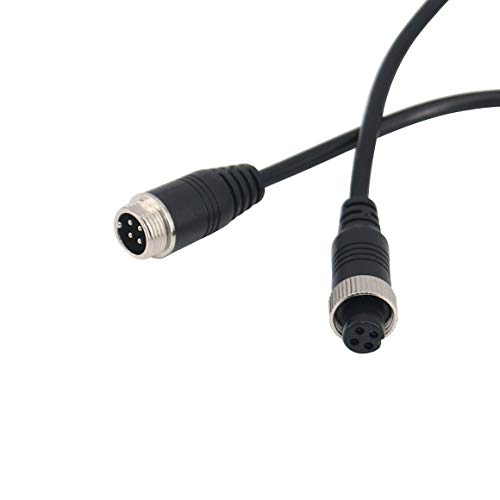4Pin Video Extension Cable 20Ft,Tan QY Line for Car Bus Truck Reversing Rear View Camera Motorhome Vehicle Backup Monitor CCTV System Waterproof (20Ft)