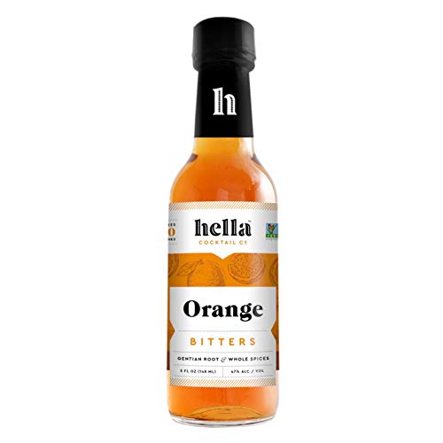 Hella Cocktail Co. | Orange Bitters, 5 Fl. Oz (Pack of 1)| Craft Cocktail Bitters Made with Real Fruit Peel and Whole Spices|Perfect for Holiday Cocktail Recipes