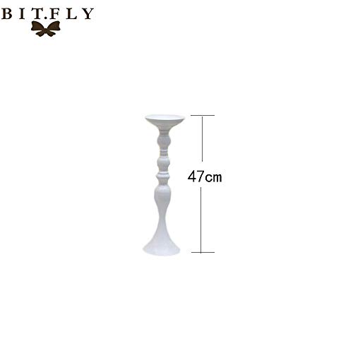 Roza Candle Holders - Metal Candle Holders Stand Gold Silver Flowers Vase Artificial Silk Rose Flower Ball Centerpieces Candelabra Wedding Decoration 1 PCs