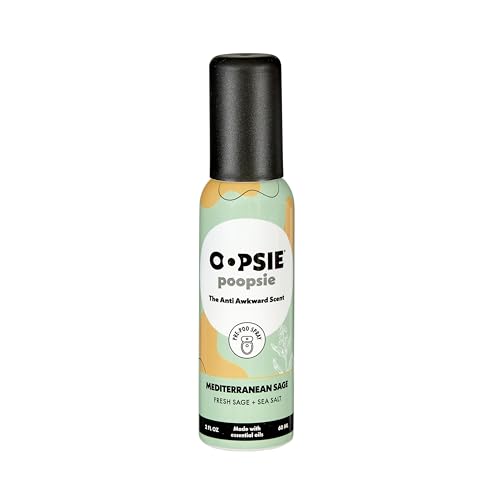 OOPSIE POOPSIE Mediterranean Sage Before & After You Go Toilet Spray 2oz - Portable Odor Eliminator