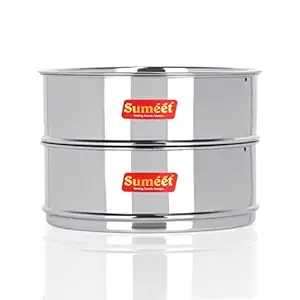 Sumeet Stainless Steel Deep Stackable Container/Separator with Lid Suitable for 5 Ltr & 5.5 Ltr Inner & Outer Lid Cooker