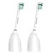 Brushmo e-Series Total Clean Replacement Toothbrush Heads, Compatible with Philips Sonicare Screw-on Electric Toothbrush Handles, 6 Compact Heads, Medium Firm Dupont Bristles, BM716, White