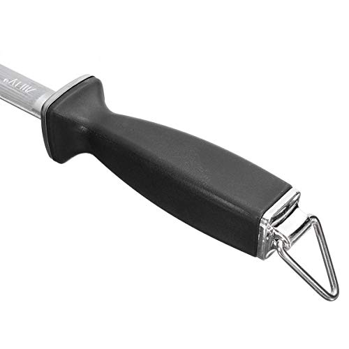 K&A Company 10Inch 12Inch Knife Sharpening Rod Knife Sharpener Sharpening Tool Oval, 12 inch