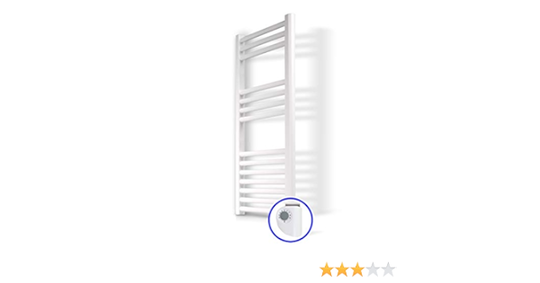 Cicsa Paris Radiador Toallero Eléctrico, Acero, Blanco, 800 x ...