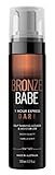 Bronze Babe 1 Hour Dark Moisturizing Self Tanning Mousse and Sunless Tanner For Fair to Medium Skin Tones Salon Quality Vanilla Scented (200 ml/ 6.7 oz)
