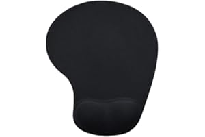 Mouse Pad Ergonômico com Apoio de Punho em Gel, Reduz a Tensão na Mão, Antiderrapante, Minimalista, Escritório, Gamer, Trabalho, Linha Super Premium - Cores Sortidas Preta ou Azul