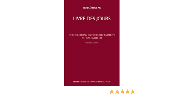 Supplement Au Livre Des Jours Amazon Ca Collectif Collectif Books