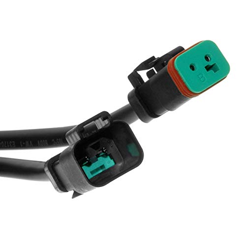 MUYI DT Connector 16 AWG DTP Wiring Harness Kit for Off Road Lights LED Work Light-2 Leads Fog Light Wiring Harness Replacement Connectors 2 pack
