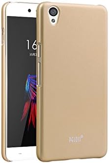 New Original Pelosi Hard Shell Slim Back Cover Case Skin &amp; Screen Protector for Oneplus X 1+ Cell Phone (Gold)