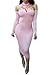 LOV ANNY Womens Halter Backless Tube Party Bandage Club Bodycon Dresses Pink