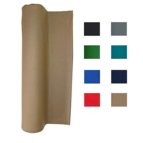 haxTON Pool Table Felt Performance Grade Billiard Cloth for 7, 8 or 9 Foot Table Choose from Light Gray,English Green, Black,Standard Green,Tan, Blue, Red or Navy Blue (tan, 7 feet)