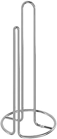 Kitchen Roll Holder Silver-Colour It Has A Support Bar That Makes It Easier to Tear Off Paper Height 28 cm