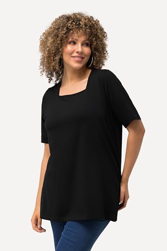 Ulla Popken T-Shirt, A-Line, Carree Neck, Half Sleeve 807286 Women's T-Shirt