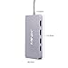 MINIX USB-C Hub Multiport Adapter with Dual HDMI Output, 4K Adapter, 3 USB 3.0 Ports, Gigabit Ethernet Port,USB-C Charging Port, Micro SD/SD Card Readers for Apple MacBook/MacBook Pro. (Space Gray)
