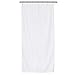 Waterproof Fabric Shower Curtain or Liner 36 Inch Width Narrow Stall Size, Satin Damask Striped, Machine Washable, Hotel Quality, White, 36x72