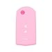 SEGADEN Silicone Cover Protector Case Skin Jacket fit for MAZDA 3 Button Flip Remote Key Fob CV2532 Pink