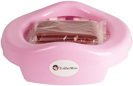 ToddlerMate Travel Potty - Compact, Lightweight &amp; Includes Disposable Liners - Pink