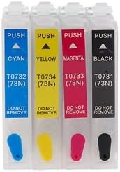 Refillable Ink Jet Cartridges with Chip for EPSON T13/T10 Printer (White)+FREE SHIPPING @ Genuineshop