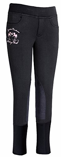 Equine Couture Girl's Riding Club Pull-On Breech, Black, 6 - Thumbnail 6