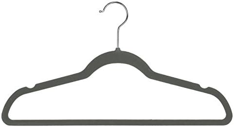 Tidy Living - Velvet Suit Hanger - Lightweight Non Slip Set 100 Pack (Grey)