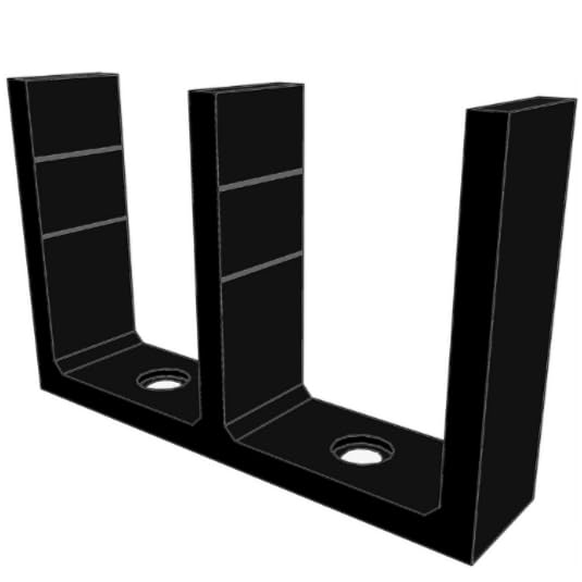 Photo 1 of 5-Pack - Universal Adjustable Height Sliding Closet Door Floor Guide Bracket - Black - Grovers Home Solutions