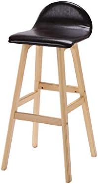 MLX Wooden Bar Chair Set Of 2,Kitchen Counter Bar Stool, PU Leather Solid Wood Dining Chair, High Stool - Multiple Colour (color : B, Size : 2 pieces)