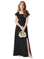 TAISHAN Junior Bridesmaid Dress for Wedding Ruffle