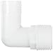 Thogus Nylon Tube Fitting, 90 Degree Elbow, White, 1-1/2