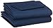 Amazon Basics Kid's Easy Care Microfiber Bed-in-a-Bag 5-Piece Bedding Set, Twin, Navy Zigzags